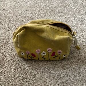 Target Yellow Travel Bag with Floral Embroidery